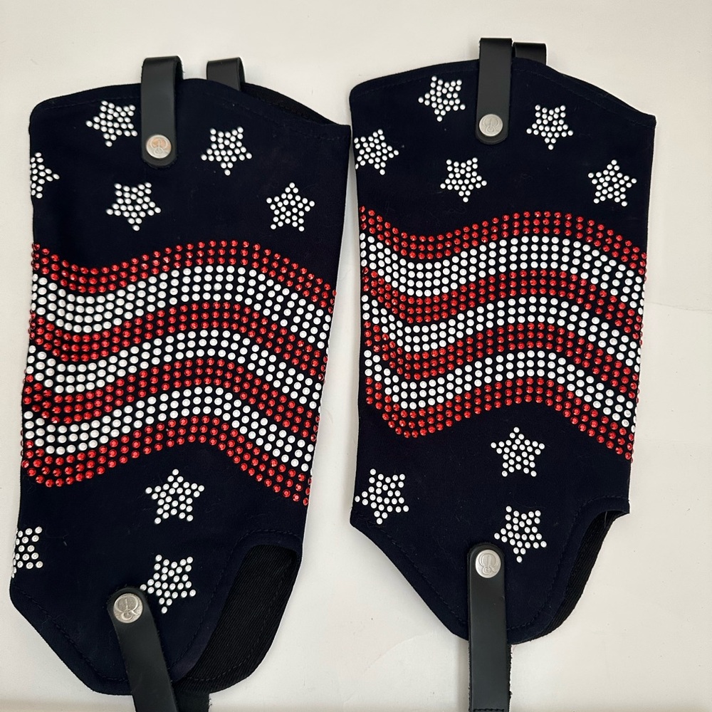 Western cowboy boot covers- Red, White, and Blue o/s